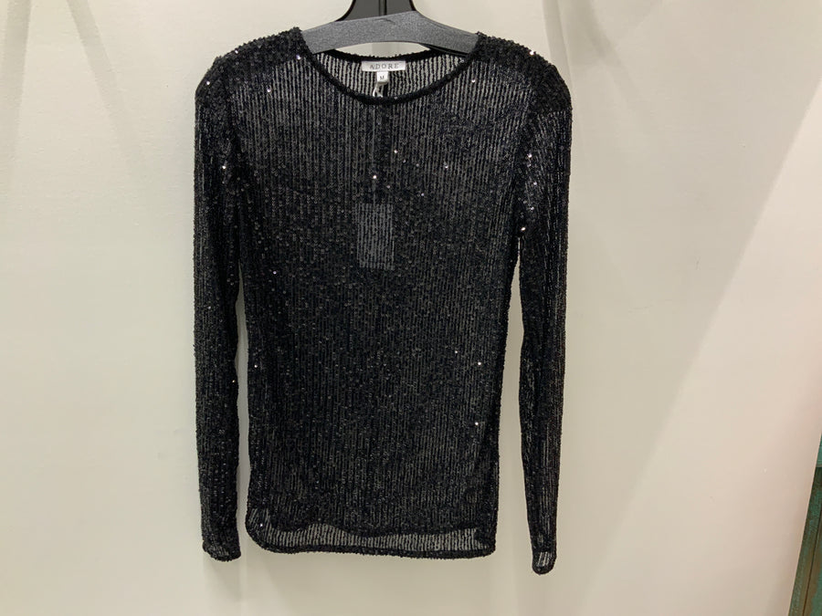 Sequined Long Sleeve Top by Adore