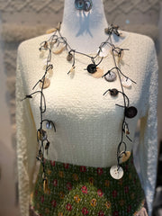 Scarf Button Necklace by The Vintage Jewel