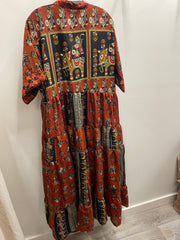 Rasgulla Sari Twilight Maxi Dress #010 by Kantha Bae