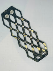 Geometric Leather Fury Bracelet Cuff