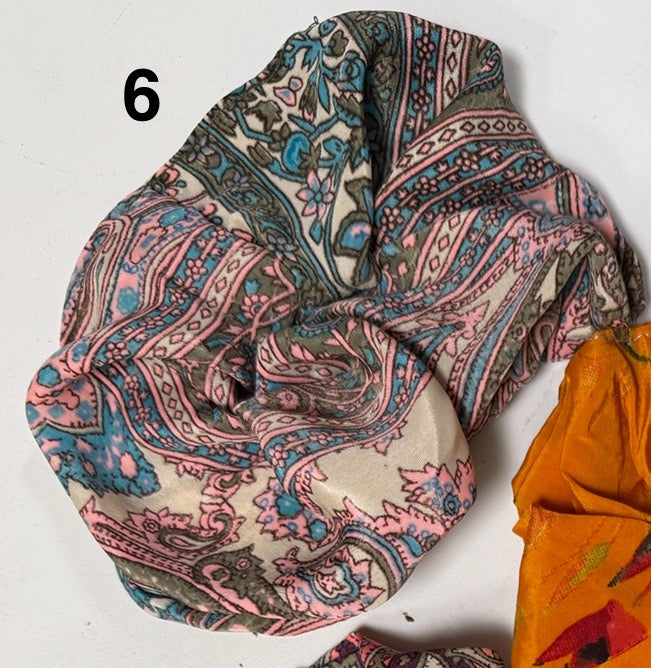 Nepalese Silk Scrunchie Hair Bands Robin Boutique