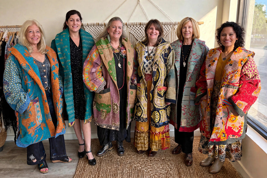 Fine Kantha Drifter Coat #059 by Kantha Bae