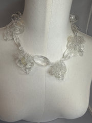 Crystal Clear Button Necklace by The Vintage Jewel