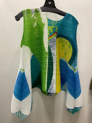 Retro Ocean Pleat Fringe Skirt Set QC6047