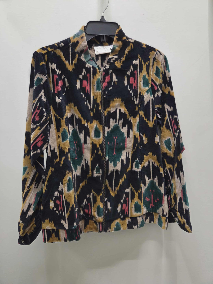 Ikat Velvet Bomber Jacket by Paper Lace