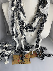 Boho Mixed Tassel Handmade Scarf Necklace