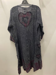 Open Weave Heart Patch Duster by Paper Lace