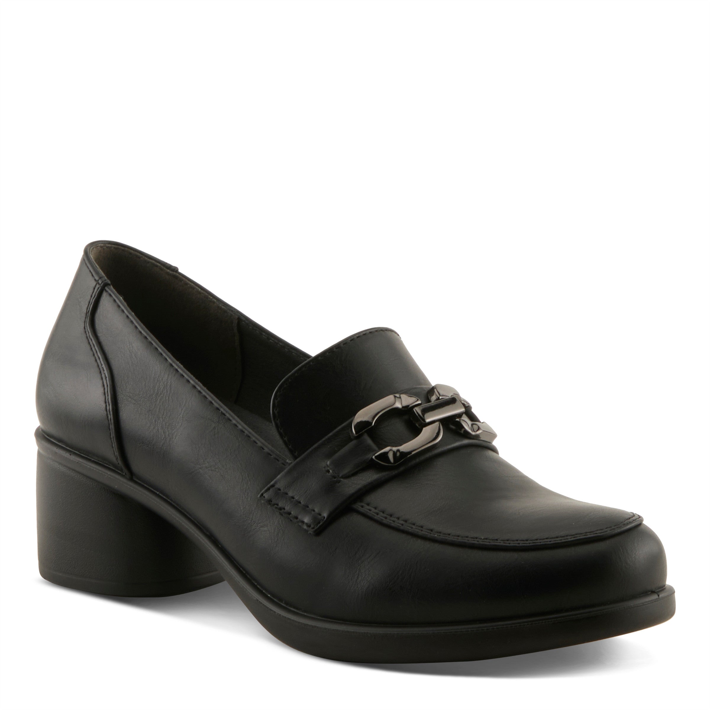 Flexus Calderoni Shoes in black side view - Robin Boutique