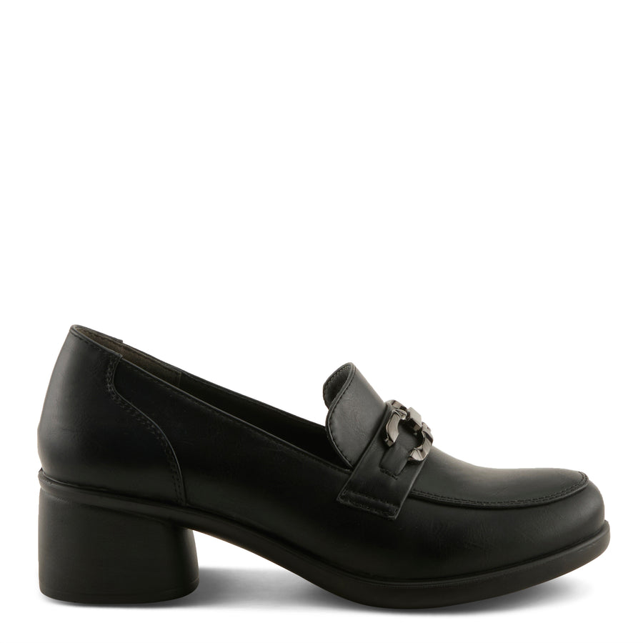Flexus Calderoni Shoes in black side view - Robin Boutique