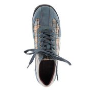 L'Artiste Carpediem Sneaker Shoes in Blue Multi Top View - Robin Boutique