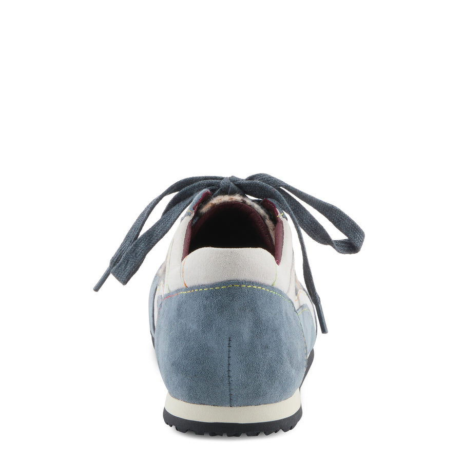 L'Artiste Carpediem Sneaker Shoes in Blue Multi Back View - Robin Boutique