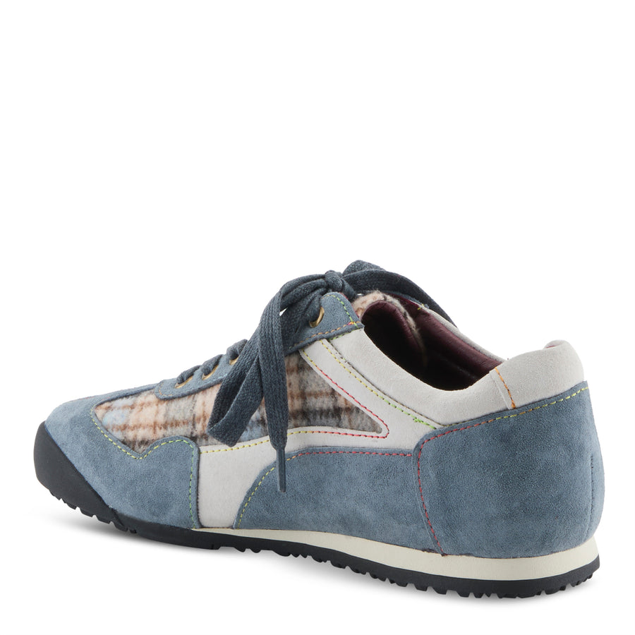 L'Artiste Carpediem Sneaker Shoes in Blue Multi Back Side View - Robin Boutique