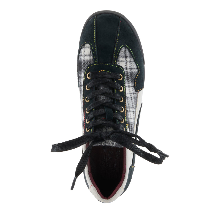 L'Artiste Carpediem Sneaker Shoes in Black Multi Top View - Robin Boutique