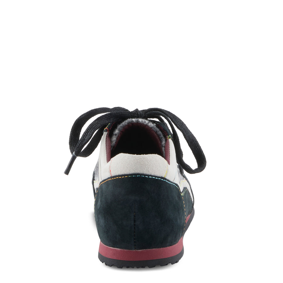 L'Artiste Carpediem Sneaker Shoes in Black Multi Back View - Robin Boutique