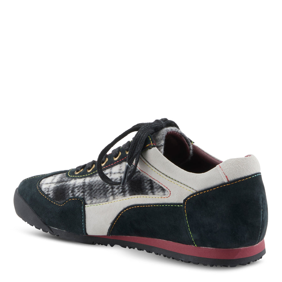 L'Artiste Carpediem Sneaker Shoes in Black Multi Back Side View - Robin Boutique