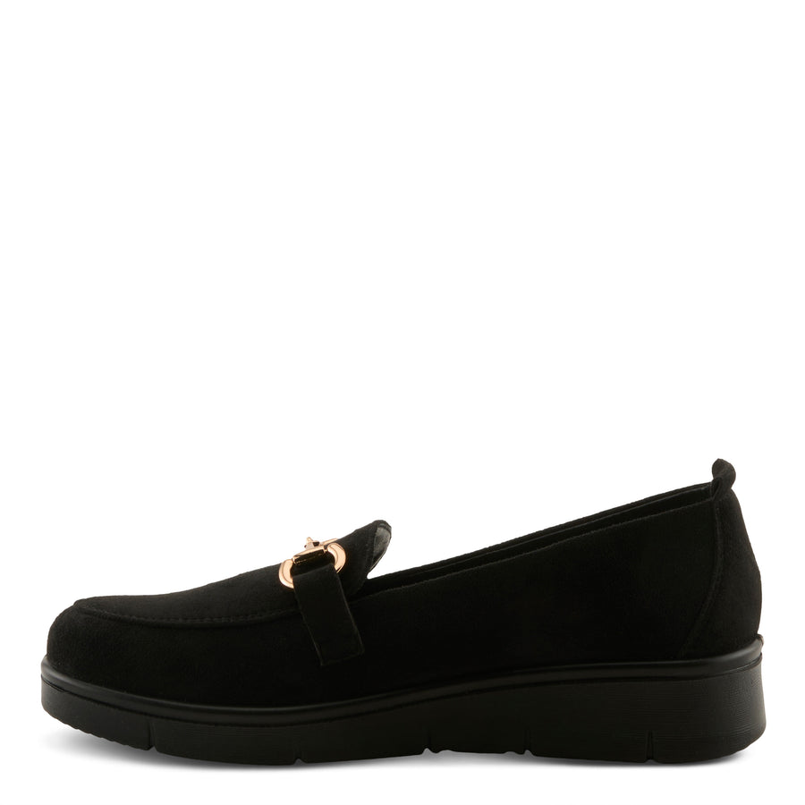 Flexus Cashmeran Shoes in black side view - Robin Boutique