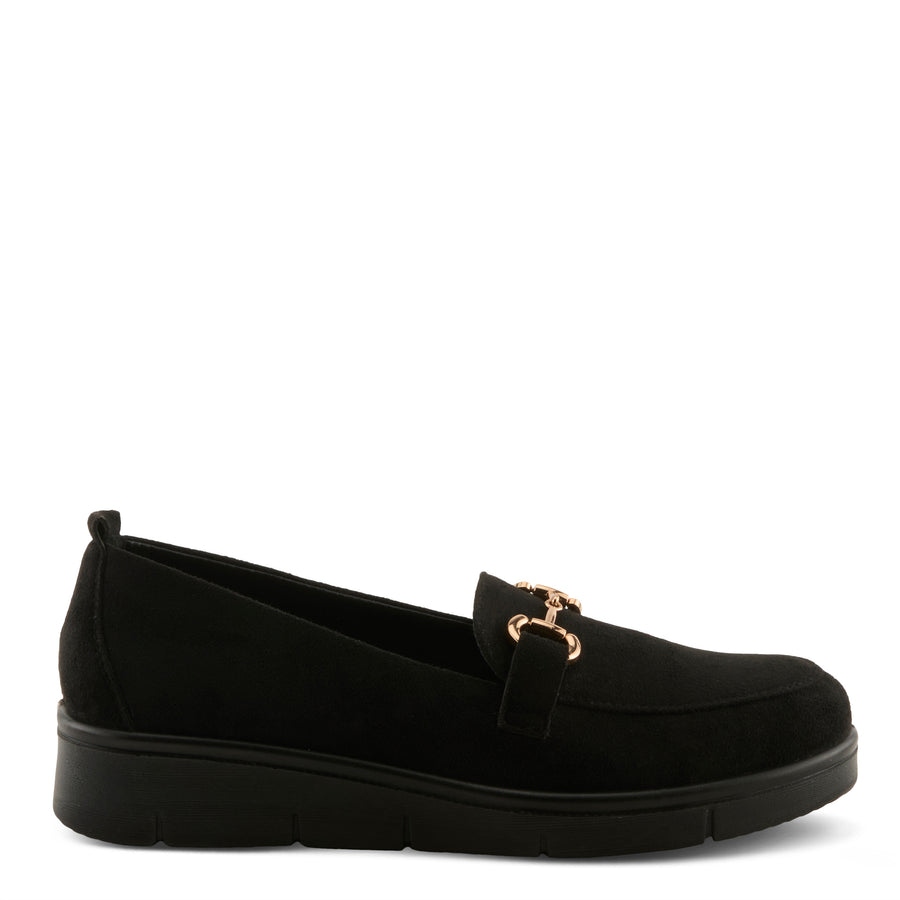 Flexus Cashmeran Shoes in black side view - Robin Boutique