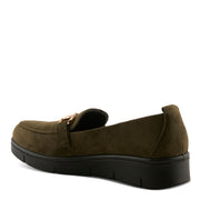 Flexus Cashmeran Shoes in olive back view - Robin Boutique