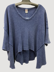 Cotton Waffle Relaxed Top