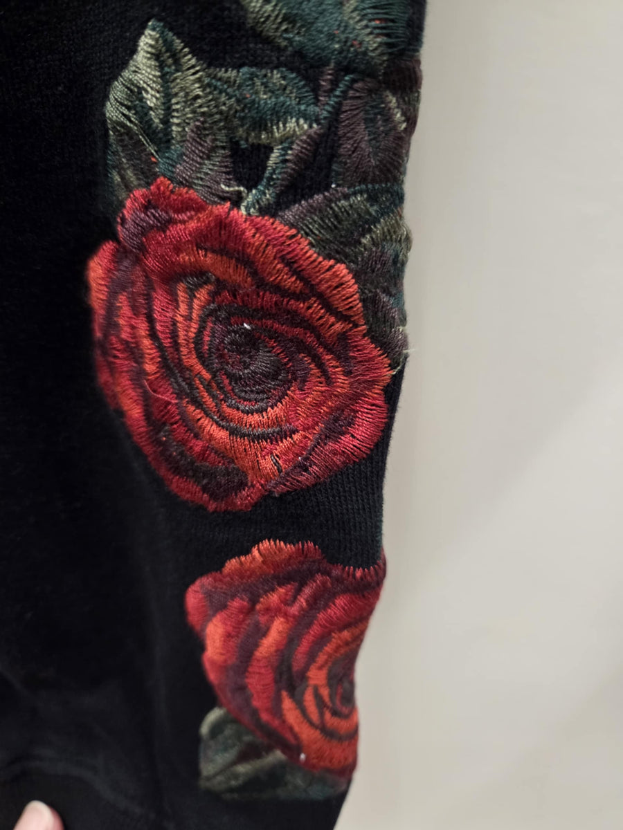 Teddy Crew Neck in Midnight Rose by Driftwood Robin Boutique