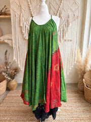 Crepe Sari Moonchild Slip Dress #003 by Kantha Bae