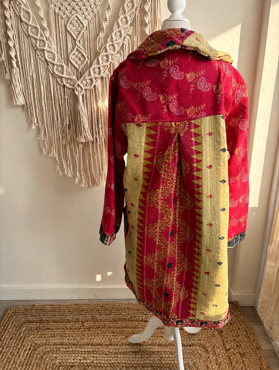 Fine Kantha Drifter Coat #138 by Kantha Bae