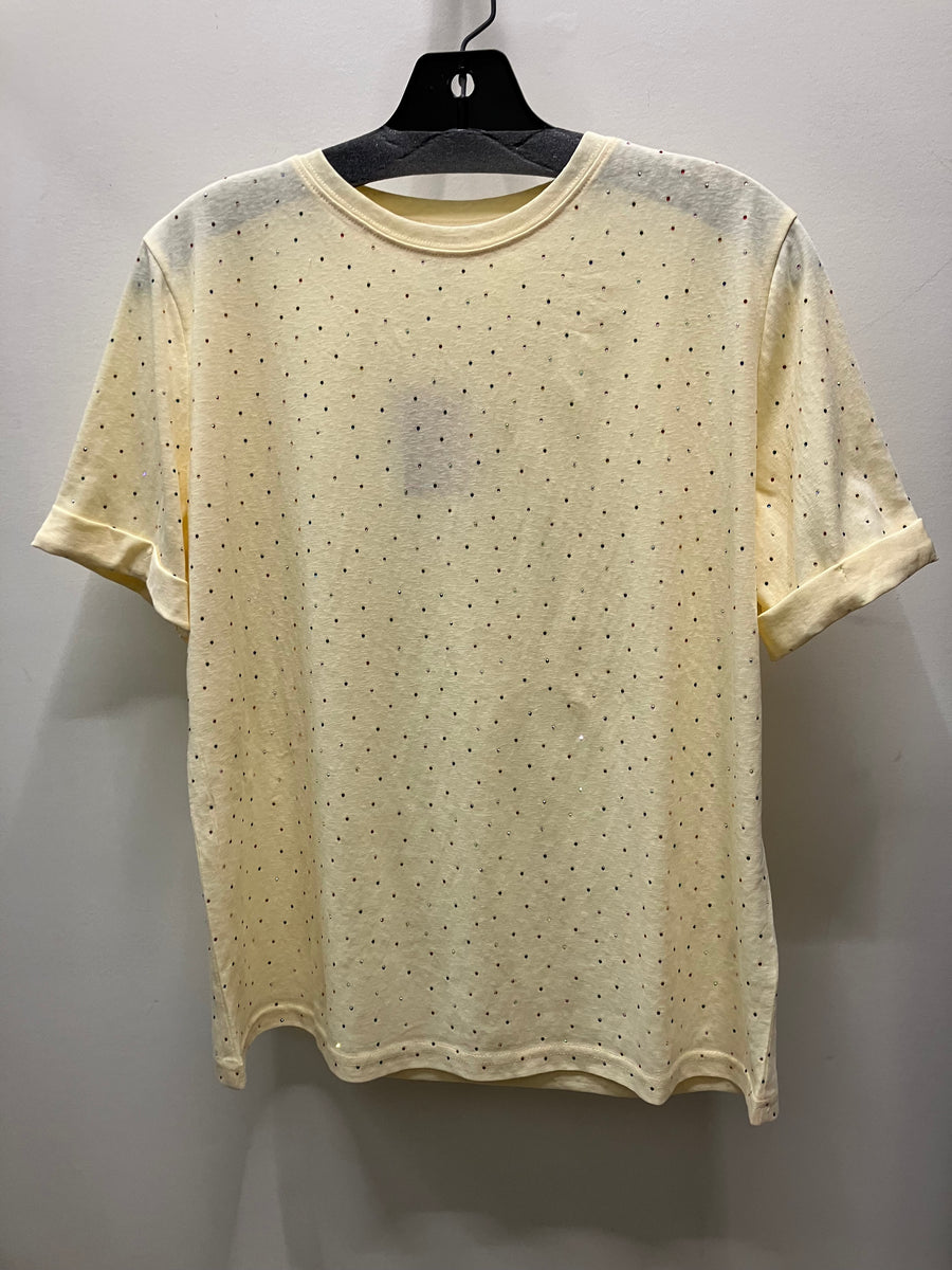 Rhinestone Embellished Relaxed Tee by Davi & Dani