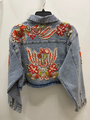 Beaded Cropped Jean Jacket