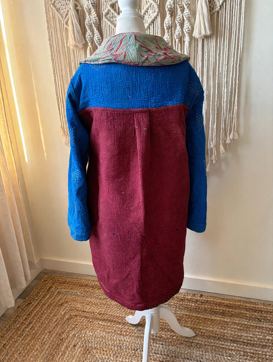 Fine Kantha Drifter Coat #183 by Kantha Bae