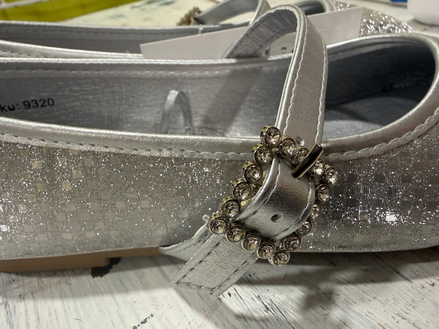 Kensie Girls Ballerina Shoes with Rhinestone Buckle