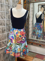 Tiered Skirt in Blue Birds by Jams World