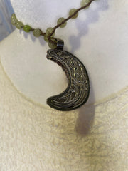 Floral Crescent Moon Necklace by Tara Gasparian