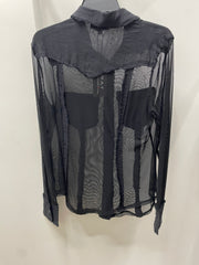 Patchwork Button Mesh Top by WAY