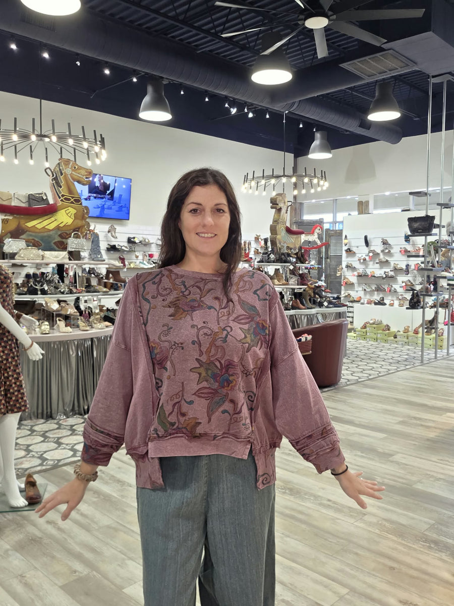Painted Garden Lightweight Sweatshirt by Paper Lace