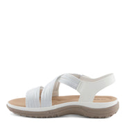 Flexus Crossbeam Adjustable Strap Sandals White Robin Boutique