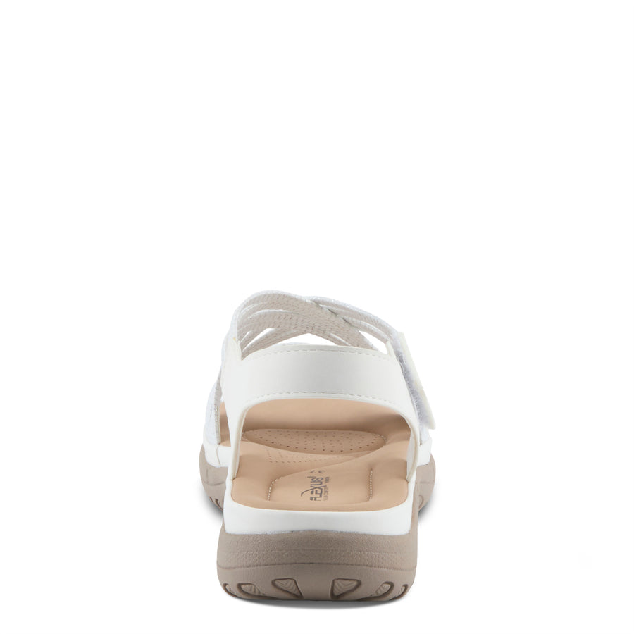 Flexus Crossbeam Adjustable Strap Sandals White Robin Boutique