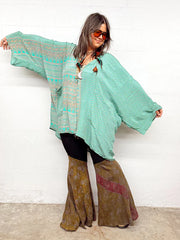 Crepe Sari Gaia Split Tunic #031 by Kantha Bae