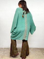 Crepe Sari Gaia Split Tunic #031 by Kantha Bae
