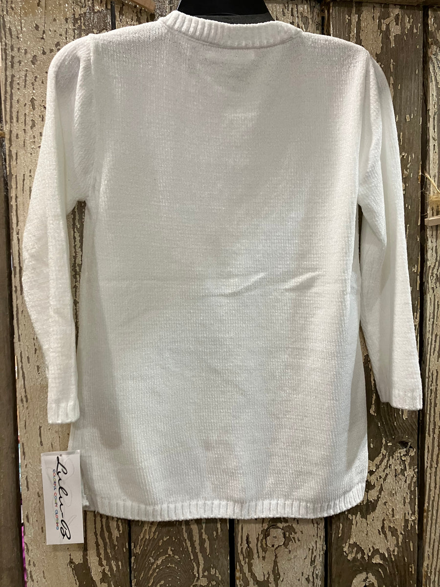 3/4 Sleeve Chenille Sweater by Lulu-B