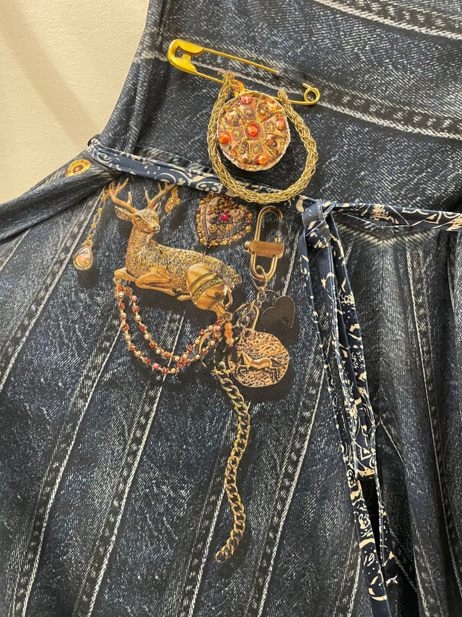 IPNG Design Loose Pants Jumpsuit in Illusion Denim Milk