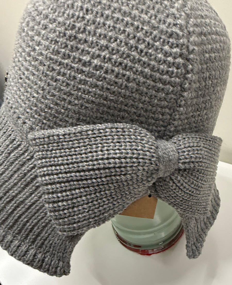 C.C. Beanie Knit Bucket Hat with Back Bow Robin Boutique