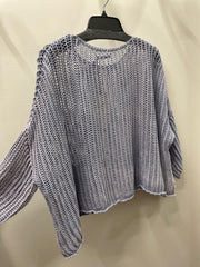 Oversized Crochet Pocket Top