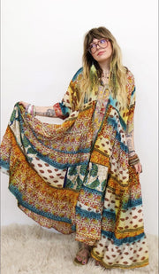 Rasgulla Sari Twilight Maxi Dress #20 by Kantha Bae
