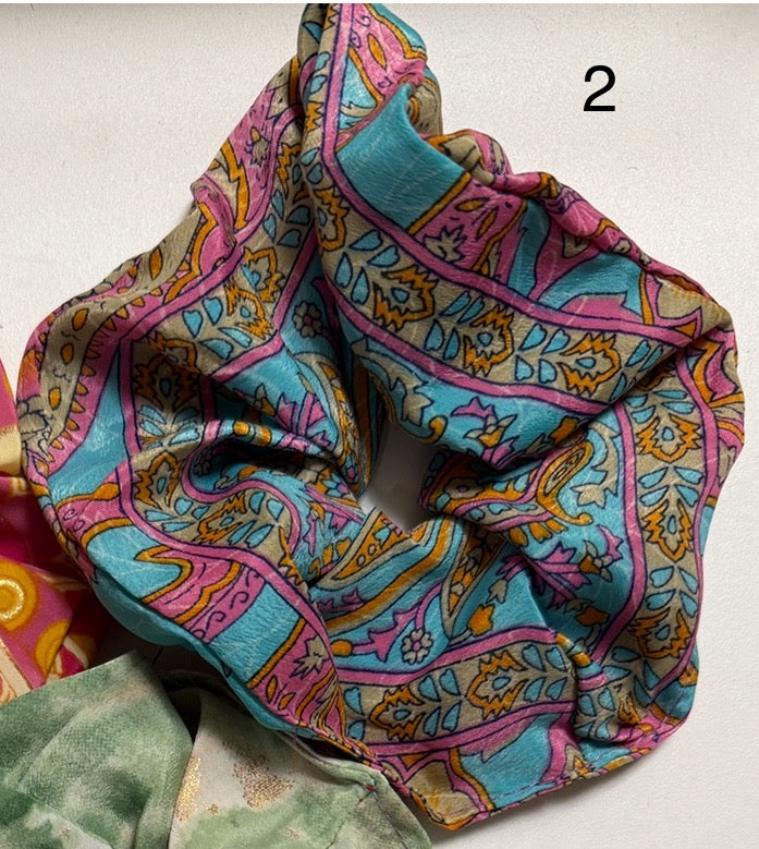 Nepalese Silk Scrunchie Hair Bands Robin Boutique