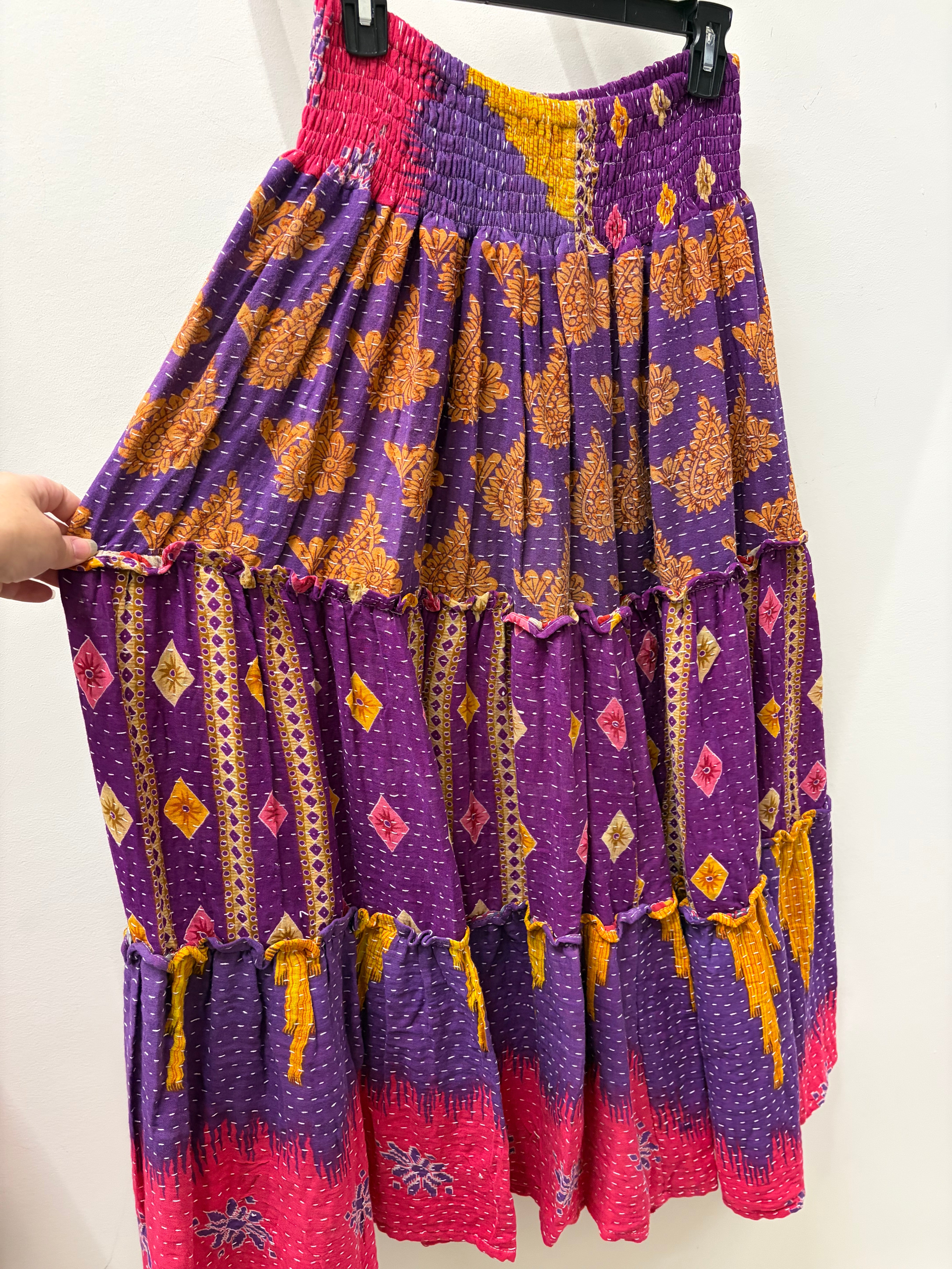 Pareo Kantha Monarch Maxi Skirt #160 by Kantha Bae