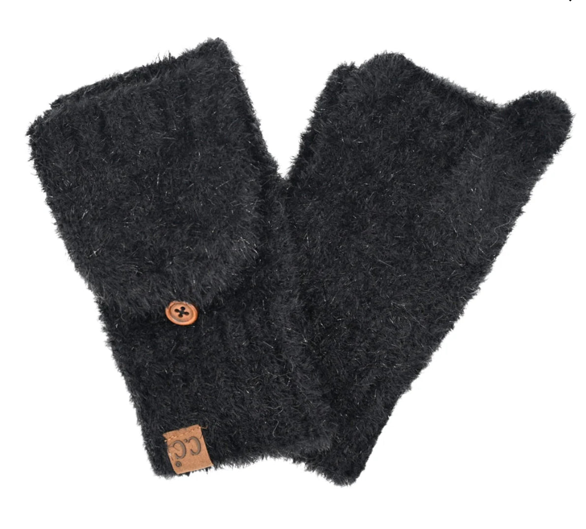 Metallic Eyelash C.C. Beanie Convertible Mittens MTC0118