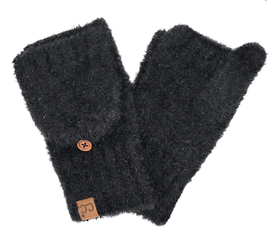 Metallic Eyelash C.C. Beanie Convertible Mittens MTC0118