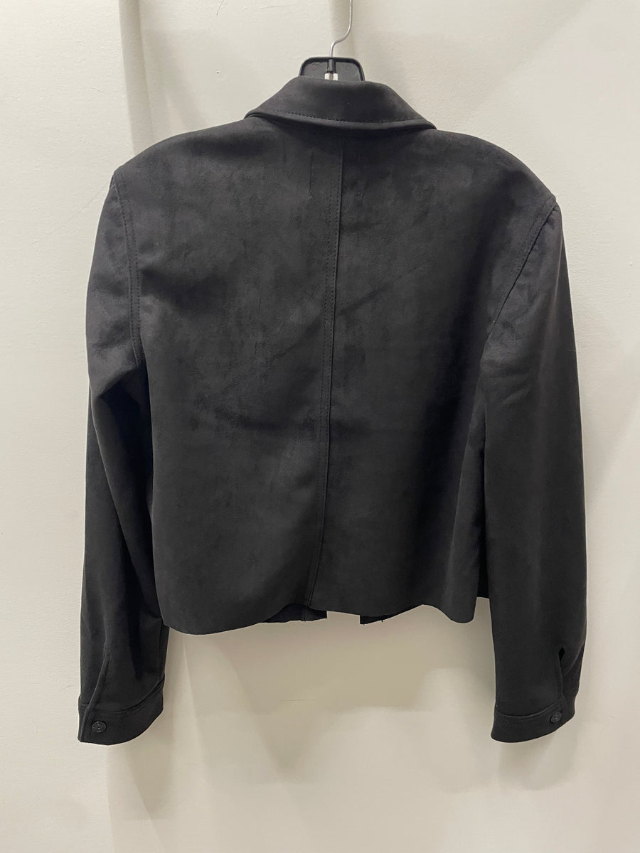 Shrunken Suede Button-Up Shirt by Hidden Jeans