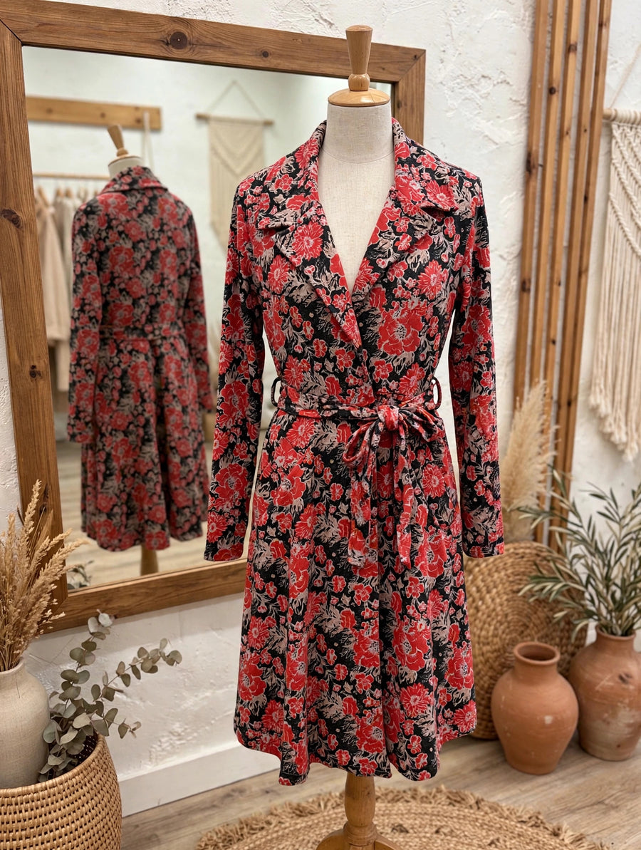 Patrona Coat in Jardinier Print by Effie's Heart