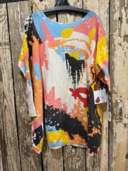 Long Sleeve Abstract Pullover Sweater